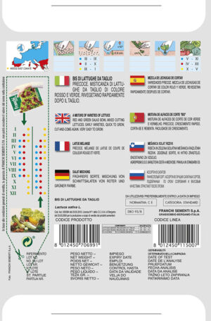 Zmes listového šalátu - BIONDA E ROSSA RICCIOLINA